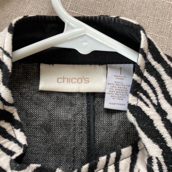 Chico’s animal print stretchy jacket - Picture 6 of 11